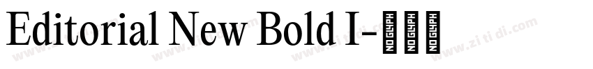 Editorial New Bold I字体转换